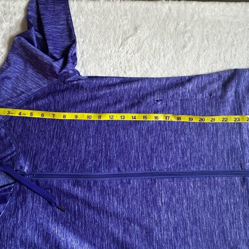 Pinspark Women's Heathered Purple Workout Sporty Zip Hooded Jacket Size M - Picture 7 of 10